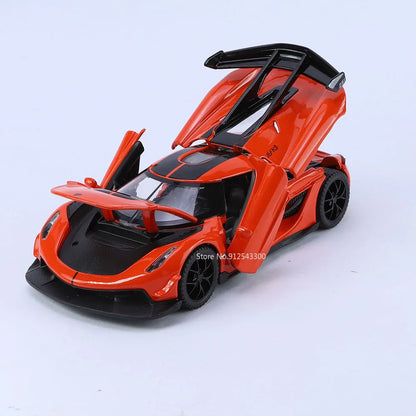 1/32 Scale Koenigsegg Diecast Toy Car - Alloy Model with Sound and Pull-Back Action