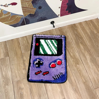 Handheld Gaming Device Tufted Rug - Anti-Slip Floor Mat for Game Rooms