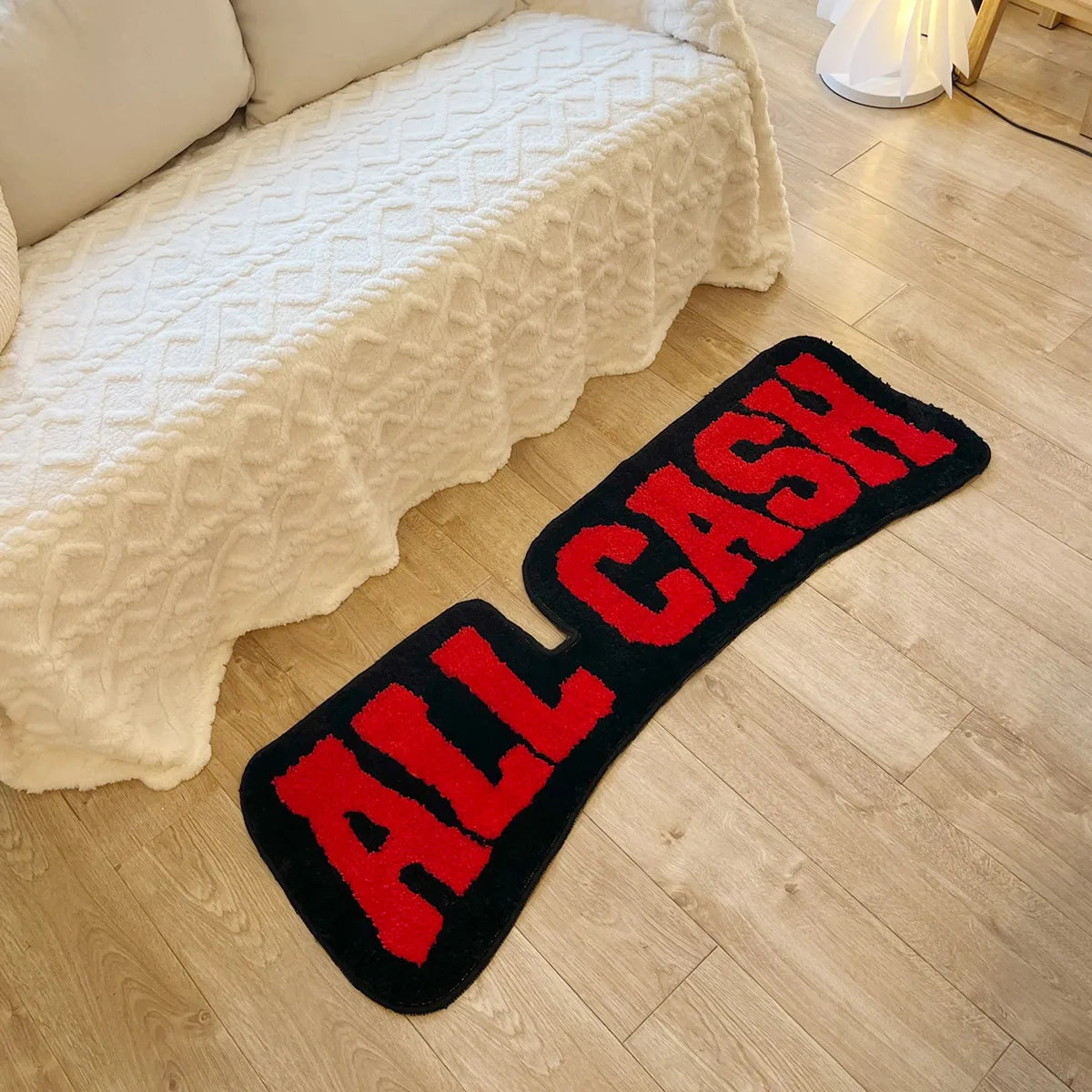 All Cash 3D Tufted Rug - Cool Purple Mat for Teen Room Decor