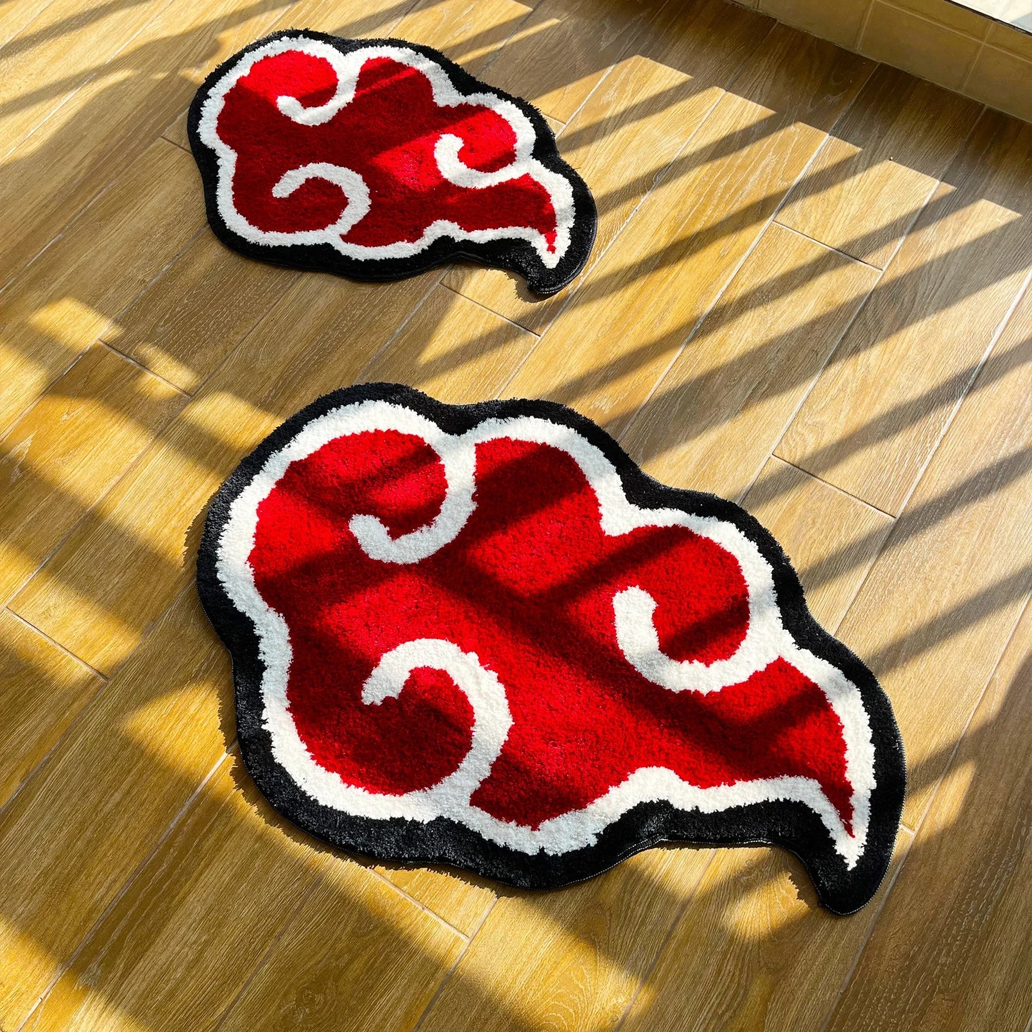 Anime Red Cloud Doormat - Handmade Tufted Rug for Kitchen and Bedroom