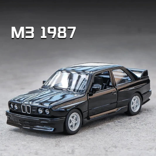 1/36 Scale 1987 BMW M3 Alloy Model Car - Diecast Metal with Pull Back Action