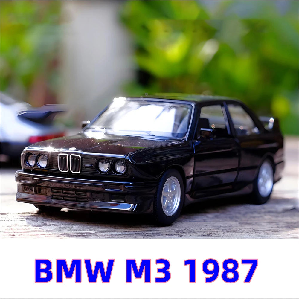 1/36 Scale 1987 BMW M3 Alloy Model Car - Diecast Metal with Pull Back Action