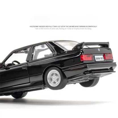 1/36 Scale 1987 BMW M3 Alloy Model Car - Diecast Metal with Pull Back Action